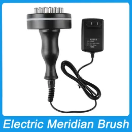 Portable Electric Meridian Brush Body EMS Massager Vibrate GUA SHA Lymfatisk dränering Mikroström Hot Compress Infraröd värme Skrapande Fat Burner Machine