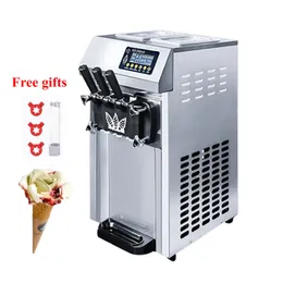 Commercial Soft Ice Cream Machine Desktop Ice Cream Maker Full Automatic Sweet Cone Making Machine 110V 220V
