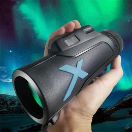 Telescópio binóculos 12x50 hd zoom poderoso monocular portátil de longo alcance caça acampamento com tripé telefone clipe 231206