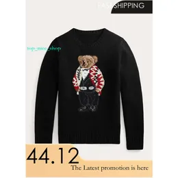 Polo Sweater Knitted Sweaters Women Sweaters Cartoon Rl Bear Women Winter Clothing Fashion Long Sleeve Knitted Pullover Cotton Wool Cotton Soft 2023 635