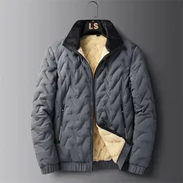 Mens Down Parkas Winter Warm Jacket Black Grey Cotton Fleeber Thermal Stand Collar 코트 남자 바람발기 캐주얼 플러스 크기 8xl 231206