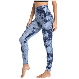 Aktive Hosen Leggings Druck Fitness Yoga Sport Für Frauen Gestellte Hohe Taille Slim Fit Heben Weibliche Sport Jogginghose