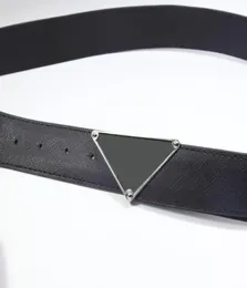 Fashion Luxury Designer Belts For Mull Men Metal Triangle Black Buckle Mens Womens Celtos de Couro Classic Retro Belt Width 40cm5429658