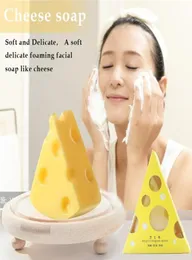 New Facial Cleanser Cheese Soap Handmade Cheese Cleansing Soap Moisturizing Oilcontrol Antiacne Antimites Face Cleaning Soap7990736