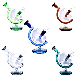 Gainty Glass Bongs Hookah/ 6,6 cali Atlas Globe Oil Rig 14 mm wodny rura wodna