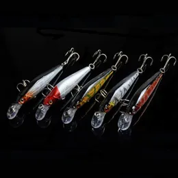 الطعوم السحر 5 خطوط ليزر ملونة Minnow الصيد باس السنانير crankbait معالجة كرنك opp حقيبة التعبئة 8.4g