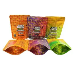 Partihandel PACKE PACKAG PLAGT PAG TOM PACKAGING MYLAR PAGS ALUMINIUM FOIL Sour Nuggz Orange Blue Raspberry Watermelon BJ