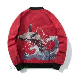 Men's Jackets Januarysnow New Jacket Embroidery Dolphin Ma1 Man and Woman Bomber Outwear Lovers Coat Bomb Baseball Couple Plus Size Lw0p