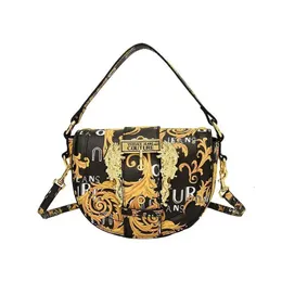 Sacos de noite Noisy Design Cruz Bolsa Cadeia Mulheres Cinta De Couro Sintético Impressão De Ouro Luxo Designer Ombro Crossbody Novidade Saddle 231206