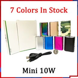 Piller Eleaf Mini Istick Kit 1050mAh Dahili Pil 10W Maks Maks Çıkış Değişken Voltaj Modu 7 Renkler USB Ego Konnektörü Deliği De Dhewi