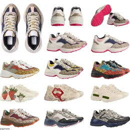 Casual skor designer sneakers designer sko multicolor sneakers beige män tränare vintage lyx chaussures damer läderskor sneakers