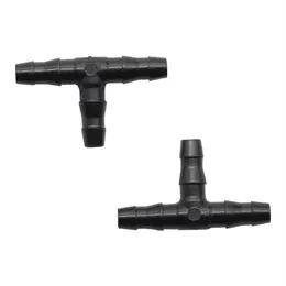 Equipamentos de rega 50 pcs Irrigação por aspersão 1/4 polegadas Barb Tee Conectores de mangueira de água Conectores de tubulação Sistema de gotejamento de marceneiro para 4mm 7m298q