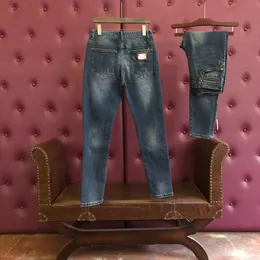 Metallic Washed Denim Pants Stylish Comfortable Versatile