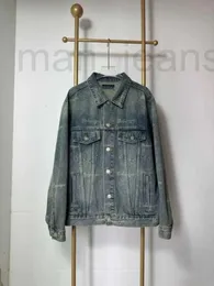 Kurtki męskie Designer Klasyczny kolorowy wiosenny i jesienny marka mody Top mytej stary płaszcz jeansowy yd6n