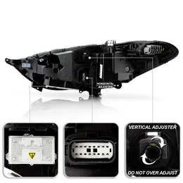 LED Projector Headlight Assembly For 2017-2020 Ford Fusion – Driver Side (Left) – Black Housing