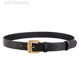 23SS Designer Miiui Miui Belt Nytt äkta läder Kvinnorbältet Dekorativa metall Buckle Belt Women's Punk Instagram Style