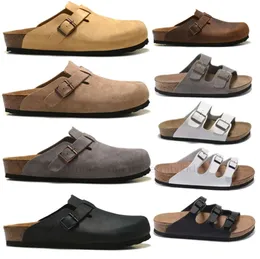 Sandały designerskie kobiety mężczyźni boston CLOGS SHEARLING STUPLES Arizonas Mayari Kioto Head Pull Cork zamszowe skórzane mokasyny platforma platforma Flat Clog Buty plażowe YS1