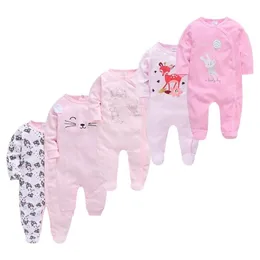 Комплекты одежды Kavkas Roupa De Bebes Infantil Menina Fl Sleeve Комбинезон для новорожденных мальчиков Одежда для маленьких девочек Lj201223 Drop Deliver Dhgco