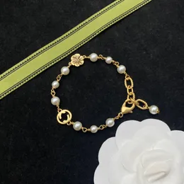 Designer pulseira g jewlery designer para mulheres charme pulseira pérola flor pulseira das mulheres pulseira presentes