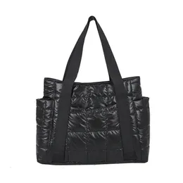 Evening Bags Vento Marea Space Padded Women Shoulder Bags For Winter Large Capacity Black Handbags Designer Nylon Cotton Warm Tote Solid 231205