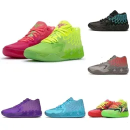 Lamelo Sports Buty Wysokiej jakości Ball Buty Lamelo Buty MB.01 Lo Basketball But 1of1 Queen and Rock Ridge Red Blast Galaxy Sky Blue Und opalizujący