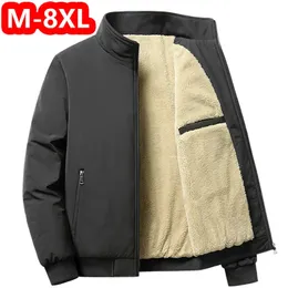 Jaquetas masculinas Mantlconx est 8xl inverno grosso gola homens casacos casuais lã quente algodão homens roupas outwear 231205