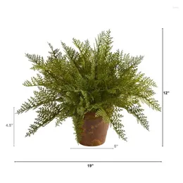 Dekorative Blumen, 48,3 cm, grüner Jungfernhaarfarn, künstliche Pflanze im Pflanzgefäß