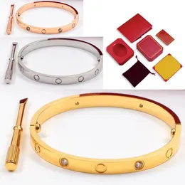 Wysokiej jakości projektant bransoletki bransoletki dla mężczyzn i kobiet 18 -karne złote bransoletki walentynkowe prezent na wiele rozmiarów