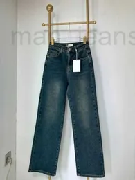 Jeans da donna firmati Jeans da donna 2023 Autunno nuovi pantaloni larghi e sottili a vita alta elastici con gamba dritta e gamba larga 11HW