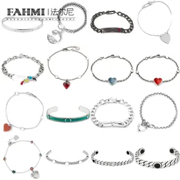 Fahmi Fashionable classic open clasp plain circle black heart-shaped green bracelet Special gifts for Mother Wife Kids Lover Friends