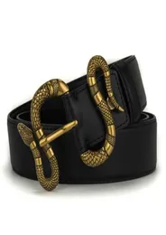 Ceinture serpent pour hommes et femmes, avec lettre, décontractée, boucle à aiguille lisse, largeur 38cm, peau de vache de haute qualité, 4309038