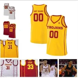 2024 Custom Men Women Youth Boogie Ellis Vincent Iwuchukwu Bronny Jr. Isaiah Collier USC Trojans Basketball Kob Johnson Malik Jersey Message