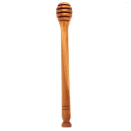 Spoons Olive Wood Honey Stick Honeycomb Reusable Dipper Fruit Stirring Rods Mixing Dippers