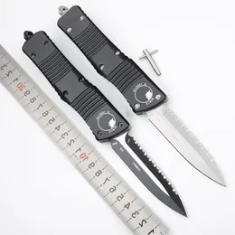 Survival Gifts Outdoor EDC Pocket Blade Aluminum Automatic UT Handle Tactical Auto D2 Knife Tools Collection Combat Hgblk