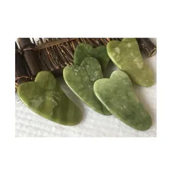 أداة تدليك اليشم Guasha Board Gua Sha Facial Treatment Natural Jade Stone Draging Care Tool Healthy BJ