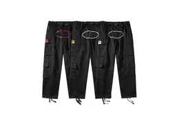 Mäns overaller herres designer overall sweatpants street hip hop casual multi ficka överdimensionerade raka ben overaller