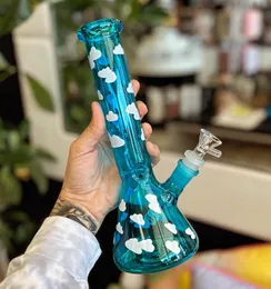 Straight-tube hög Bygg en bong vattenpipa tjock glas bongs vattenrör återvinnare bubbler shisha rökning tillbehör rör 14 gemensamma