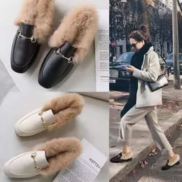 Shoes Boots Women's Fur for Winter Wear European Products Autumn Rabbit Hair Lefu Plush Bean