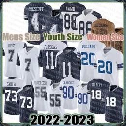 Micah Parsons Trevon Diggs Bryan Anger Football Jerseys Dallass Cowboyes 4 Dak Prescott Ceedee Lamb Trey Lance Tony Pollard Tyler Smith Brandin Cooks Leighton S01