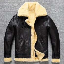 Men's Leather Faux Leather .100% natural genuine male fur jacket.Men winter warm thick wool coat.quality B3 shearling cloth.Plus size Peles 231205