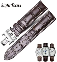 Kalvskinn Watch Band för Longines Masters Collection Watch Strap Belt Armband Cowhide Leather 13 14 15 18 19 20 21 22 24mm Strap9769188