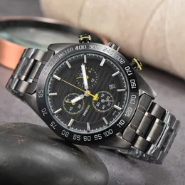 Wysokiej jakości wysokiej klasy designerskie zegarki męskie luksusowy kwarc zegarek mody stalowy stalowy pasek paska TI0956