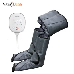 Foot Massager Leg Air Compression Massager uppvärmd för fot- och kalvlårcirkulationen med handhållen styrenhet 6 Mod 3 Intensiteter 231205