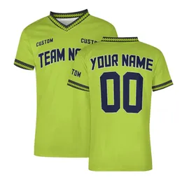 기타 스포츠 용품 Green Soccer Jersey for Men HomeAway Custom Team Game 축구 셔츠 훈련 및 운동 Tshirts 스포츠웨어 231206