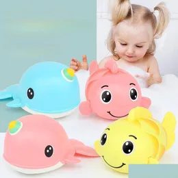 Bath Toys Childrens Whale Car Animal Toy Windmill Summer Swimming Clockwork Boys and Girls Badrum 230615 Drop Delivery Baby Kids Mat Dhagy