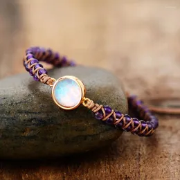 Charm Bracelets 2023 amethysts Opal String Braided Yoga Friendship 팔찌 여자를위한 남성 돌 랩 Femme Bohemian Jewelry