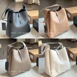 Designer-Hobo-Tasche aus echtem Leder, Kalbsleder, Umhängetasche, weiches, glattes Leder, Handtasche für Damen, klassisch, Schwarz, 2 Größen