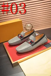 38 Model Men's Casual Shoes Luxury Designer Brand Läderskor andas Nya lata skor av hög kvalitet loafers utomhus körskor promenadskor