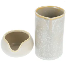 Servis uppsättningar biff juice hink gul hem dekor mjölk kannor soppskålar olja kan små kaffekoppar socker keramik köksås