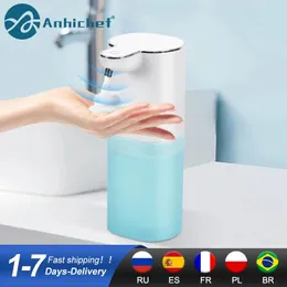 Dispenser di sapone liquido Dispenser di sapone automatico con sensore Touchless Sensore a infrarossi Ricarica USB Dispenser di sapone liquido in schiuma Disinfettante per le mani per il bagno 231206